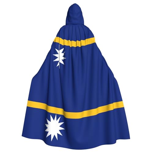 Flagge von Nauru Unisex Erwachsene Kapuzenumhang Ritterkostüm Schwarze Tunika Umhang Mittelalter Robe Halloween Zauberer Cosplay Hexe Flagge von Nauru Unisex Erwachsene Kapuzenumhang Ritterkostüm Schwarze Tunika Umhang Mittelalter Robe Halloween Zauberer Cosplay Hexe von KOUUIP