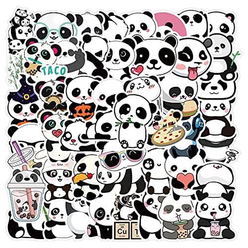 Süßer Panda Aufkleber 50Pcs Coole ustige ästhetische Aufkleber für Wasserflaschen Laptop Sammelalben, Gitarren, Gepäck, Fahrrad, Telefon, Skateboards|Teenager, Mädchen, Kinder Aufkleber von KOWASO