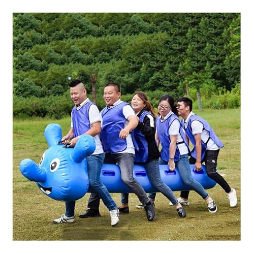 KPHYMOD Spiele für Draussen Field Day Games Outdoor-Teamspiele, Aufblasbares Spielzeug, Teambuilding-Übungsaktivitätsspiel, Teamarbeit, Lernspaß, Spiel(Blue,5 Seats/L-2.5M) von KPHYMOD