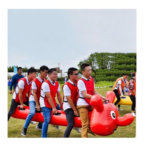 KPHYMOD Spiele für Draussen Field Day Games Outdoor-Teamspiele, Aufblasbares Spielzeug, Teambuilding-Übungsaktivitätsspiel, Teamarbeit, Lernspaß, Spiel(Red,12 seats/L-6M) von KPHYMOD