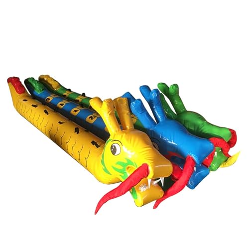 KPHYMOD Spiele für Draussen Teamwork Sports Toy Aufblasbares Drachenboot, Schulclubs Große Aufblasbare Ausrüstung Für Outdoor-Aktivitäten Und Rasenspiele, 3 PCS(10 seats/L-5M) von KPHYMOD