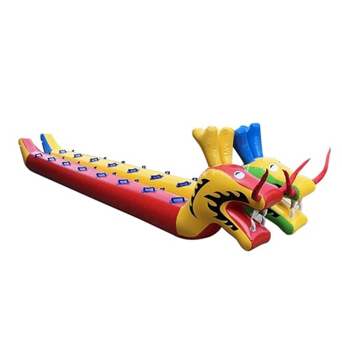 Spiele für Draussen 2 Stücke Teamwork Sport Spielzeug Aufblasbare Drachenboot, Spaß Sport Venue, Spiel Gruppe Wettbewerb Aktivität Ausrüstung, Mit Aufblasbare Pumpe(15 Seats/L-8.5M) von KPHYMOD