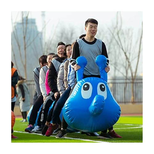 Spiele für Draussen Field Day Outdoor-Teamwork-Spiele, Lustige Spiele, Aufblasbare Spielzeugausrüstung, Teambuilding-Aktivitätsspiel Zur Verbesserung Der Beziehung(Blue,7 Seats/L-4.5M) von KPHYMOD