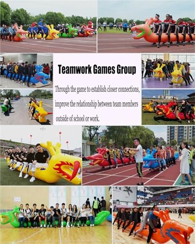 Spiele für Draussen Field Day Outdoor-Teamwork-Spiele, Rasenspiele, Aufblasbares Spielzeug, Schulspiele, Teambuilding-Aktivitäten Für Unternehmen, 2 PCS(Yellow+Blue,13 Seats/L-7.5M) von KPHYMOD