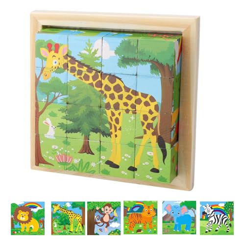 KQDRAVINE Würfelpuzzle Holz, Holzpuzzle 3D,Würfelpuzzle Puzzlespiele 6 in 1 Tier-Motive für Kinder,Montessori Spielzeug,lernendes pädagogisches Holzpuzzle-Spielzeug,Holzspielzeug ab 3 4 5 Jahren KQDRAVINE Würfelpuzzle Holz, Holzpuzzle 3D,Würfelpuzzle Puzzlespiele 6 in 1 Tier-Motive für Kinder,Montessori Spielzeug,lernendes pädagogisches Holzpuzzle-Spielzeug,Holzspielzeug ab 3 4 5 Jahren von KQDRAVINE