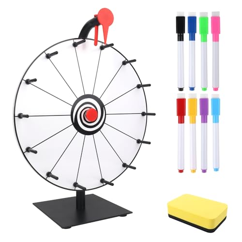 KQWVZ Glücksrad zum Drehen, 30cm Glücksrad zum Selbstgestalten mit 14 Slots, Roulette-Spinner des Glücks, Spinnings Prize Wheel mit Radiergummi und Markierstift für Lotteriespiele Wortspiele KQWVZ Glücksrad zum Drehen, 30cm Glücksrad zum Selbstgestalten mit 14 Slots, Roulette-Spinner des Glücks, Spinnings Prize Wheel mit Radiergummi und Markierstift für Lotteriespiele Wortspiele von KQWVZ