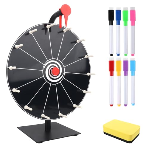 KQWVZ Glücksrad zum Drehen, 30cm Glücksrad zum Selbstgestalten mit 14 Slots, Tischglücksrad, Drehrad Glücksrad, Spinnings Prize Wheel mit Radiergummi und Markierstift für Lotteriespiele Wortspiele KQWVZ Glücksrad zum Drehen, 30cm Glücksrad zum Selbstgestalten mit 14 Slots, Tischglücksrad, Drehrad Glücksrad, Spinnings Prize Wheel mit Radiergummi und Markierstift für Lotteriespiele Wortspiele von KQWVZ
