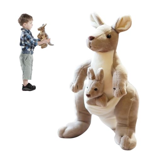 KQWVZ Känguru Plüschtier Plüschtiere, 28 cm Känguru Kuscheltier, Süßes Kuscheltier Mutter und Kind Känguru, KuscheltierMit Baby, FlauschigesKänguru Stofftier für Kinder & Erwachsene KQWVZ Känguru Plüschtier Plüschtiere, 28 cm Känguru Kuscheltier, Süßes Kuscheltier Mutter und Kind Känguru, KuscheltierMit Baby, FlauschigesKänguru Stofftier für Kinder & Erwachsene von KQWVZ