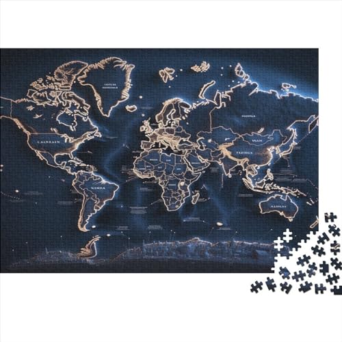 Karte 1000 Teile Puzzle Für Erwachsene, Hochwertige Recycelbare MateriAußerirdische Und Druck Puzzlespiel, Familienspiel, Geschenk Für Liebhaber Oder Freunde Puzzel 1000pcs (75x50cm) von KRBDTEUIE