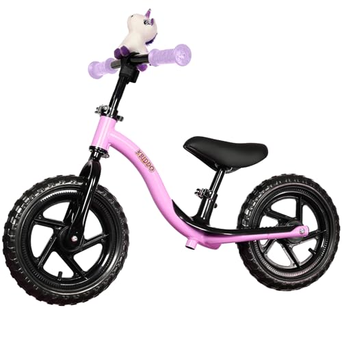 KRIDDO Kinder Laufrad ab 2 Jahre, Lauflernrad ab 18 Monaten bis 5 Jahren, interaktives Balance-Fahrrad mit Fußstütze und Lenker, Geschenk für Jungen und Mädchen zum Geburtstag, Baby Spielzeug, Violett von KRIDDO