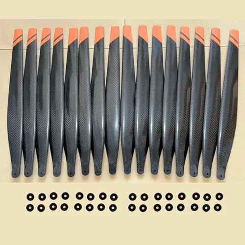 KRLAZdN 16Pcs T40 T50 Serie Landwirtschaft Drone Kompatibel Mit Klapp Carbon Faser Kunststoff Propeller CW CCW Drone Zubehör(16 pcs-Carbon Fiber) von KRLAZdN