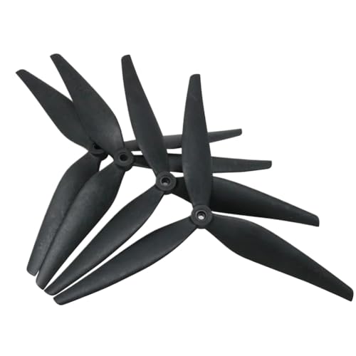 KRLAZdN 2 Paar 10X5X3 9X5X3 10X5,5X3 1050 9050 1055 10 Zoll 9 Zoll 3 Schwarze kohlenstoffverstärkte Nylonpropeller, kompatibel mit kompatiblen RC FPV-Drohnen(10x5.5x3) von KRLAZdN