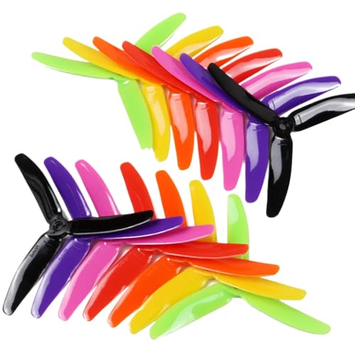 KRLAZdN 20 Stück Kingkong 5045 3- Einfarbige CW CCW Propeller FPV Racing Multicopter Quadcopter Kompatibel mit F450 F550 F330 10 Paare(5045 Propeller Black) von KRLAZdN