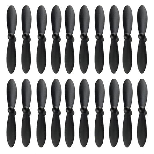 KRLAZdN 20-teiliges Ersatz-Propeller-Set CX 10 Drohne, kompatibel mit Quadcopter-Hubschrauber-RC-Zubehör, erhältlich in 5 Farben(Black) von KRLAZdN