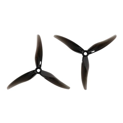 KRLAZdN 24 Stück 12 Paar 51477 5 Zoll Tri-Propeller CW CCW kompatibel mit bürstenlosen Motor-FPV-Renndrohnen(12 Pairs Balck 51477) von KRLAZdN