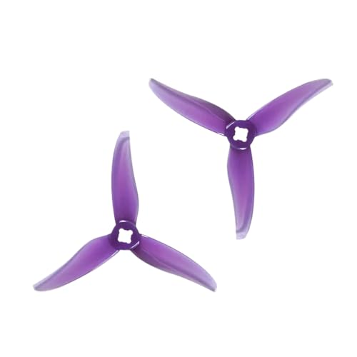 KRLAZdN 24 Stück 12 Paar Hurricane 3520 3,5 x 2 x 3 3-PC-Propeller, kompatibel mit FPV Racing Freestyle 3-Zoll-Cinewhoop-Drohnen(Purple) von KRLAZdN