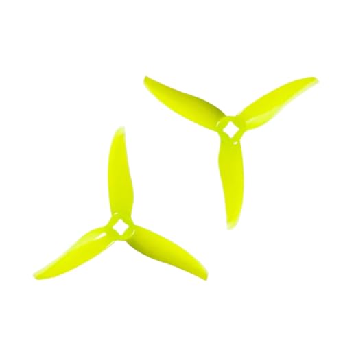 KRLAZdN 24 Stück 12 Paar Hurricane 3520 3,5 x 2 x 3 3-PC-Propeller, kompatibel mit FPV Racing Freestyle 3-Zoll-Cinewhoop-Drohnen(Yellow) von KRLAZdN