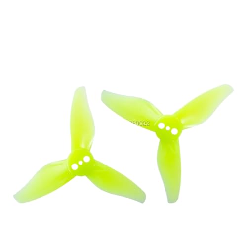 KRLAZdN 4 Paar 2X2,3X3 3-Zahnstocher-Propeller, kompatibel mit RC FPV Racing Freestyle 2-Zoll-Zahnstocher-Drohnen 1 mm 1,5 mm(4Pairs Yellow 1.5mm) von KRLAZdN