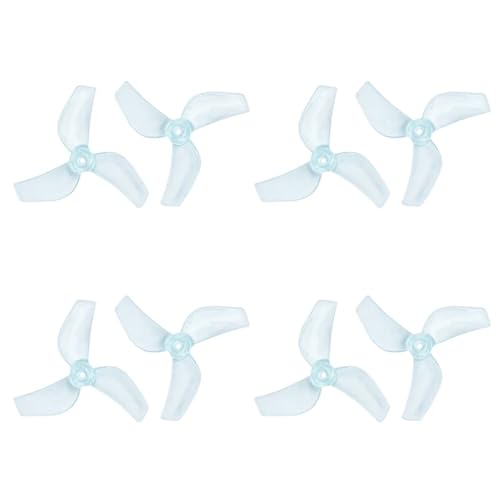 KRLAZdN 4 Paar 31 mm 3-CW CCW 1219S Ultraleichte Propeller FPV Tinywhoop Drohnen kompatibel mit 0702 29000KV Motoren DIY-Teilen(Blue) von KRLAZdN