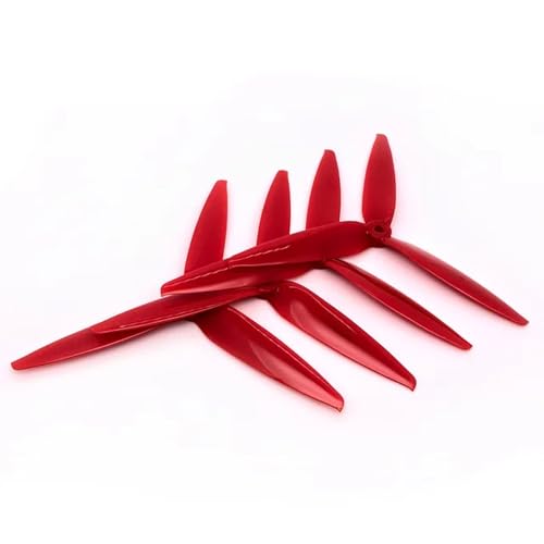 KRLAZdN 4 stücke 7040 7 Zoll 3 Propeller CW CCW Kompatibel Mit Mark4 7 Zoll Rahmen RC Drone FPV Racing Quadcopter DIY Zubehör(4Pcs 7040 Red) von KRLAZdN