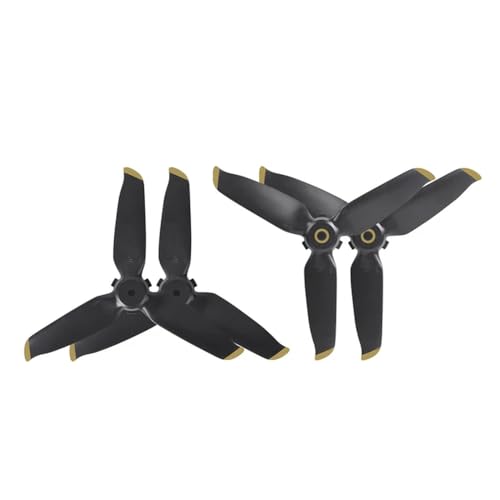 KRLAZdN 4er-Pack 5328S-Schnellspannpropeller, kompatibel mit FPV-Combo-Ersatz Kompatibel mit FPV-Drohnenzubehör(2 Pairs Black Gold) von KRLAZdN