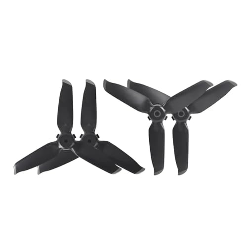 KRLAZdN 4er-Pack 5328S-Schnellspannpropeller, kompatibel mit FPV-Combo-Ersatz Kompatibel mit FPV-Drohnenzubehör(2 Pairs Black Silver) von KRLAZdN