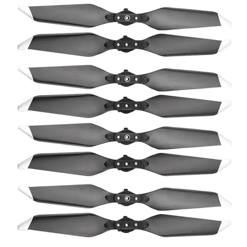 KRLAZdN 4er- bis 8er-Pack geräuscharmer Ersatzpropeller 8331, kompatibel mit Pro Platinum Drone-Klappzubehör(Silver 8pcs-2-blade) von KRLAZdN