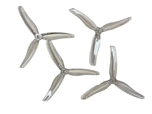 KRLAZdN 51433 5 Zoll 3 Tri-Propeller kompatibel mit FPV-Renndrohnen CW CCW 4er-Pack(Clear) von KRLAZdN