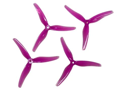 KRLAZdN 51433 5 Zoll 3 Tri-Propeller kompatibel mit FPV-Renndrohnen CW CCW 4er-Pack(Pink) von KRLAZdN