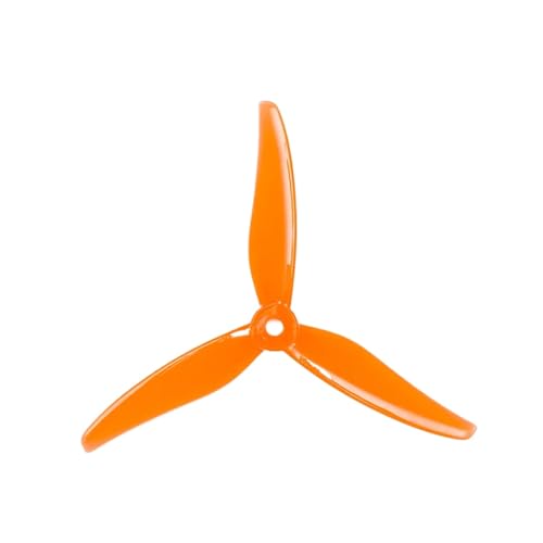 KRLAZdN 51466 V2 5 Zoll 3 Tri-Propeller Requisiten FPV Racing Drone kompatibel mit bürstenlosen Motoren 4PCS 2Paare erhältlich in 6 Farben Gelb(2Pairs Tiger Orange) von KRLAZdN