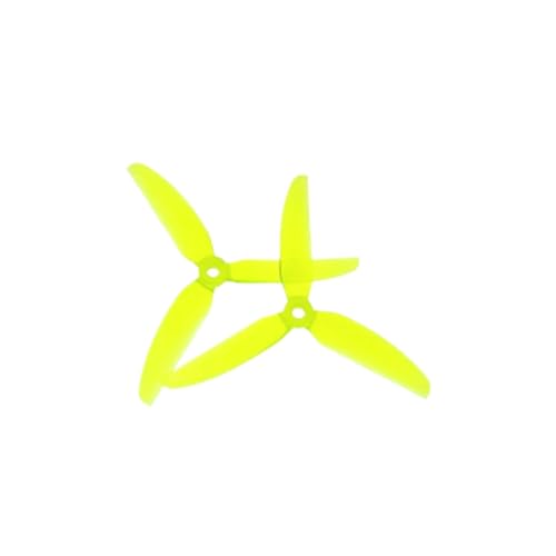 KRLAZdN 5X4.3X3V2S 5043 5X4.3X3 3-PC-Propeller, kompatibel mit RC FPV Racing Freestyle 5-Zoll-Drohnen, Ersatz-DIY-Teile, Packung mit 6 Paaren(6 Pairs Yellow) von KRLAZdN