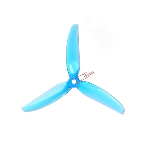 KRLAZdN 5x4,3x3 V2S 3 Propeller 5 Zoll FPV Drohne kompatibel mit Renndrohnen DIY Teile 4 Stück pro Beutel(Blue 2 Bags) von KRLAZdN