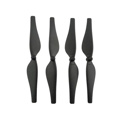 KRLAZdN 7 Bunte 4-teilige Propeller, kompatibel mit HD-Luftbild-Drohnen-RC-Flugzeug-Ersatzteilen(4PCS Black Blade) von KRLAZdN