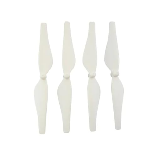 KRLAZdN 7 Bunte 4-teilige Propeller, kompatibel mit HD-Luftbild-Drohnen-RC-Flugzeug-Ersatzteilen(4PCS White Blade) von KRLAZdN