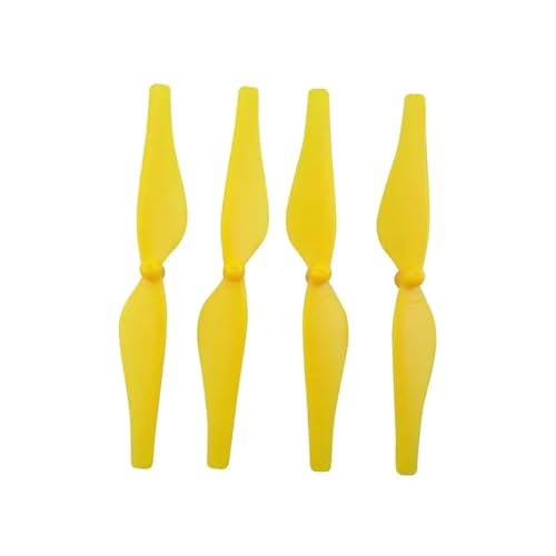 KRLAZdN 7 Bunte 4-teilige Propeller, kompatibel mit HD-Luftbild-Drohnen-RC-Flugzeug-Ersatzteilen(4PCS Yellow Blade) von KRLAZdN