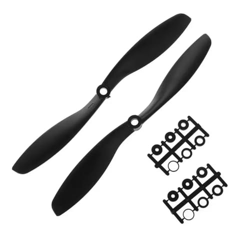 KRLAZdN 77HD 2er-Pack Kunststoff-8045-Propeller CW CCW kompatibel mit RC-Quadcopter-Multirotor-Flugzeugen(Black) von KRLAZdN