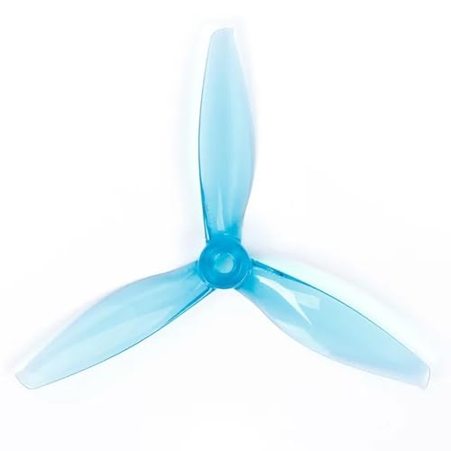 KRLAZdN 8 Paar Freestyle 5144 Propeller 5,1 Zoll Effizienz CW CCW 3 Requisiten kompatibel mit 2205-2306 Motoren RC FPV Racing Quads(SkyBlue) von KRLAZdN