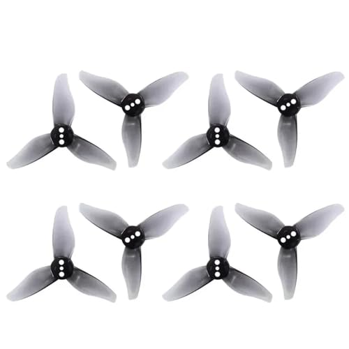 KRLAZdN 8 Stück 2 x 2,3 x 3 2 Zoll 3-Propeller 3 Löcher 1,5 mm Mittellochdurchmesser kompatibel mit RC FPV Racing Freestyle Drohnen DIY(8Pcs 2023 Gray 1.5mm) von KRLAZdN