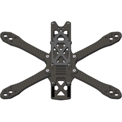 KRLAZdN Alien RR5 5 6 Zoll 4 6mm Rahmen Kit RC Drone FPV Racing Quadcopter Freestyle Stretch X UAV Kompatibel mit 2205 2306 F3 F4(6inch Frame 4mm) von KRLAZdN