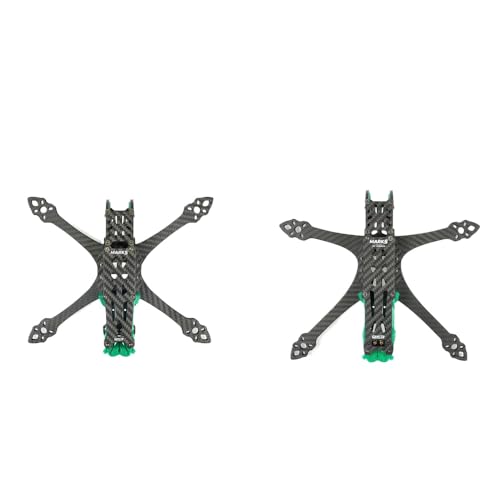 KRLAZdN GEP-MK5D DeadCat Rahmen MK5 Mark5 DC Struktur 5 Zoll kompatibel mit O3 Lufteinheit Kompatibel mit RC DIY FPV Racing Drone mit 3D gedruckten Teilen(Green) von KRLAZdN