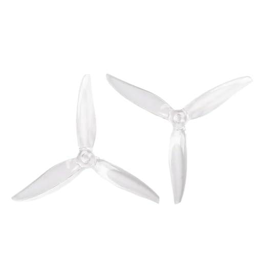 KRLAZdN Hurricane 5127 5 Zoll 3 Rennpropeller, kompatibel mit FPV-Drohnen, 4er-Pack(Transparent 2 Packs) von KRLAZdN