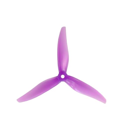 KRLAZdN Hurricane 51377 5 Zoll Bunte 3-Propeller, kompatibel mit FPV-Drohnen, 4er-Pack(Clear Purple 2 Bags) von KRLAZdN