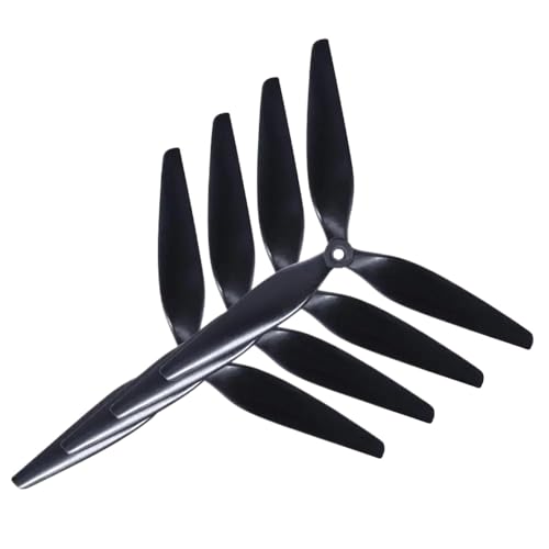 KRLAZdN Macroquad Prop 10X5X3 9X5X3 1050 9050 10 Zoll 9 Zoll 3 Tri- Schwarzer, kohlenstoffverstärkter Nylon-Propeller, FPV, kompatibel mit verschiedenen Multirotoren(4pcs 10X5X3) von KRLAZdN