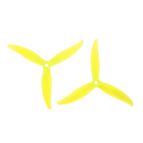 KRLAZdN Prop MCK-PI-PC 5,1 Zoll 3-2CW 2CCW Propeller kompatibel mit FPV Freestyle Drohnen DIY Teilen(Yellow-2-pair) von KRLAZdN