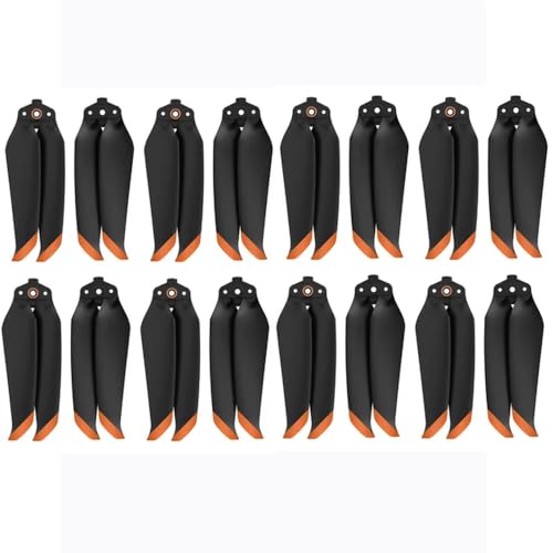 KRLAZdN Quick Release 7238F Low Noise Propeller Air 2S AIR 2 Kompatibel mit Paddle Fan Ersatzteile Zubehör(Black Orange 16pcs) von KRLAZdN