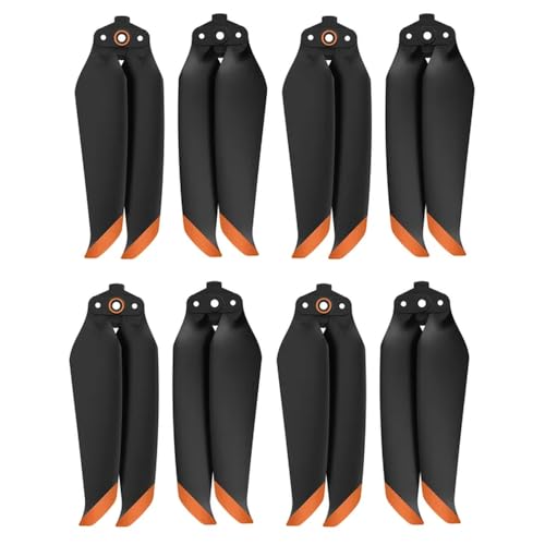 KRLAZdN Quick Release 7238F Low Noise Propeller Air 2S AIR 2 Kompatibel mit Paddle Fan Ersatzteile Zubehör(Black Orange 8pcs) von KRLAZdN