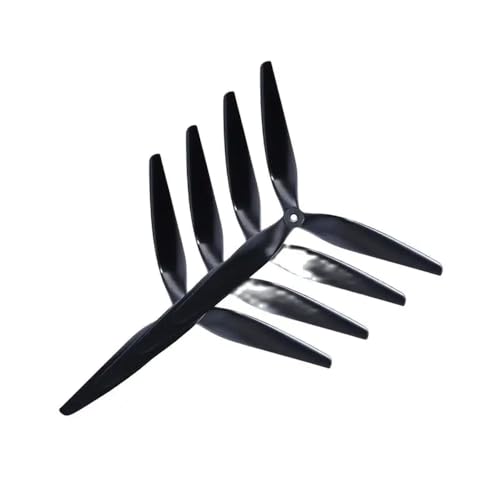 KRLAZdN X-Klasse Prop 13X9X3 Tri-Black Carbon Verstärkter Nylon Propeller FPV Kompatibel mit Drohnenmodellen(4pcs 13X9X3 CCW) von KRLAZdN