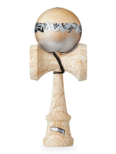 KROM Kendama Unity Halcyon - aus Ahornholz für Anfänger und Fortgeschrittene - Geschicklichkeitsspiel für draußen und drinnen - Holzspielzeug mit Schnur und Ball - Kendama Skilltoy Kugelfangspiel von KROM