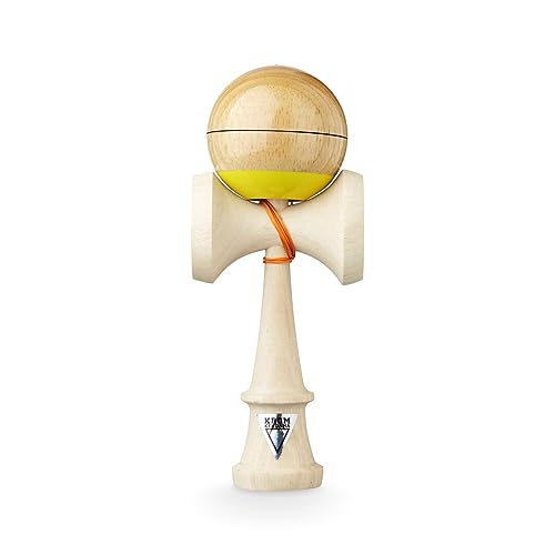 KROM Kendama Nihon SAN - aus Holz für Anfänger und fortgeschrittene Spieler - Nihon SAN - Geschicklichkeitsspiel für drinnen und draußen - Holzspielzeug mit Schnur und Kugel von KROM