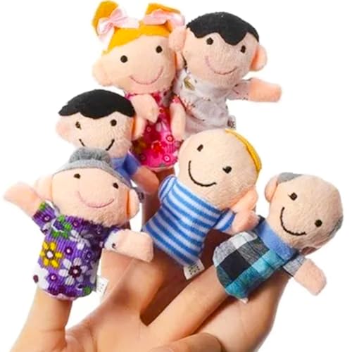 KRUZZEL Fingerpuppen-Set Familie Kinderparty Rollenspiele Puppentheater Geschenk für Kinder Baby 22391 von KRUZZEL